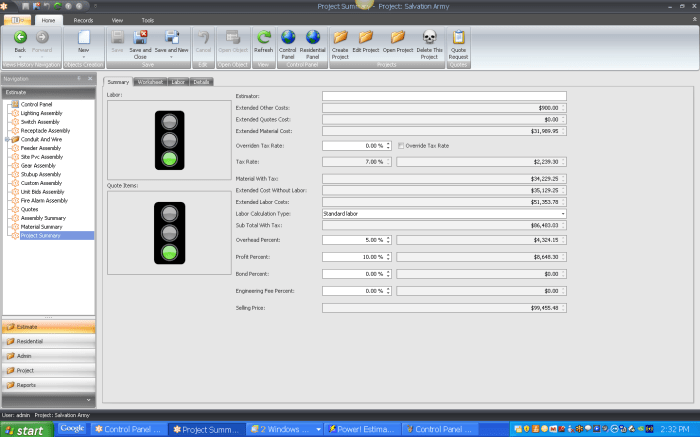 Best bid electrical estimating